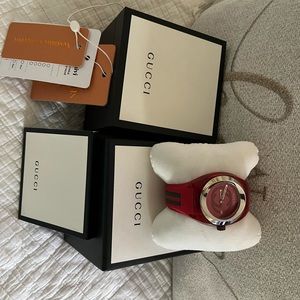 Red and green Gucci Watch